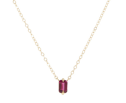 Magenta Tourmaline Pendant Necklace