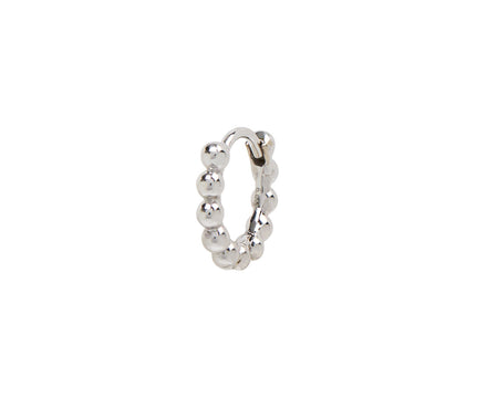 Maria Tash 1/4 White Gold Granulated SINGLE Hoop Earring