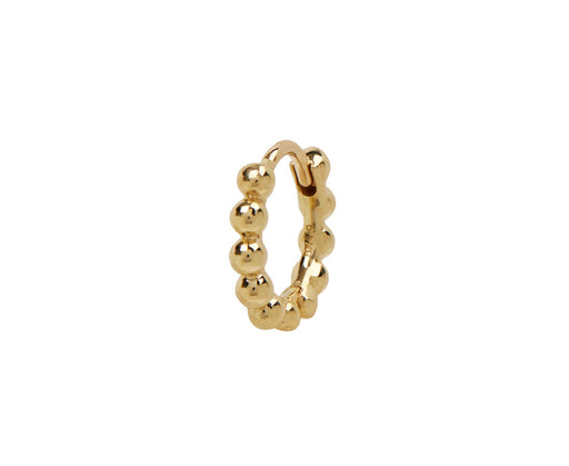 Maria Tash 1/4 Yellow Gold Granulated SINGLE Hoop Earring