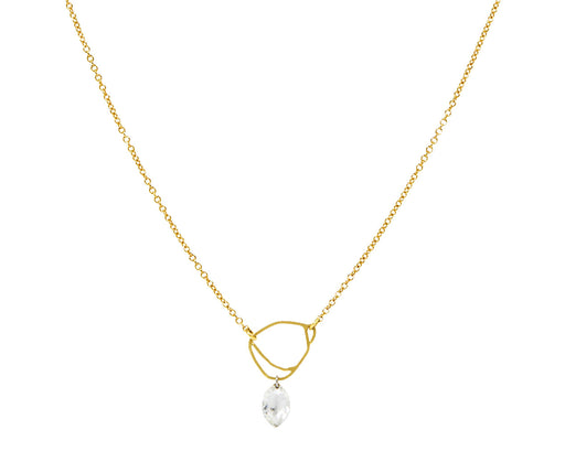 Open Pendant Diamond Dangle Necklace