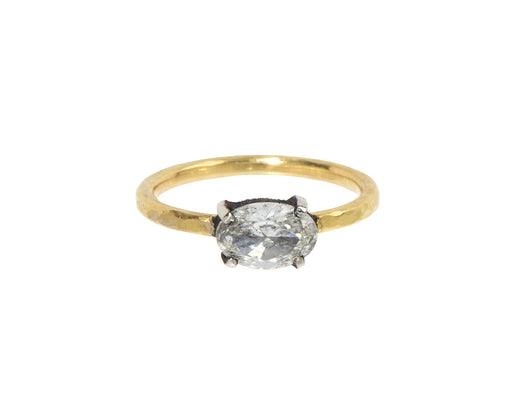 Oval Diamond Solitaire Ring