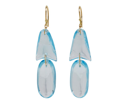 Blue Topaz Arrowhead Earrings
