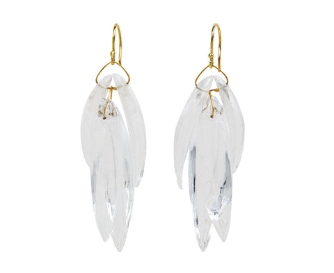 Crystal Leaf Earrings