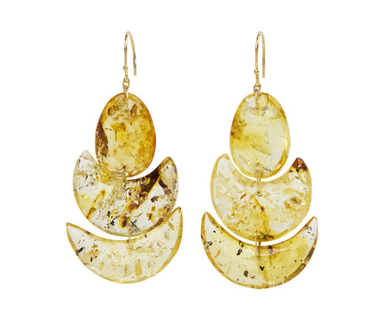 Amber Lotus Earrings