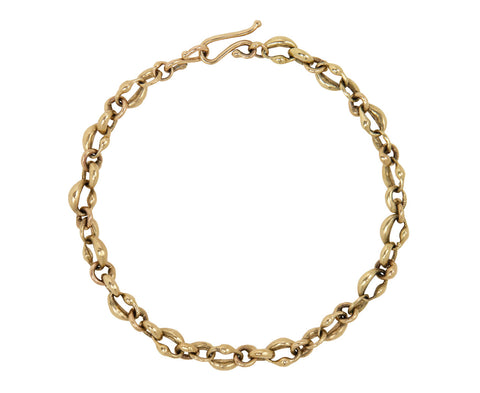 Gold Linked Ovals Bracelet