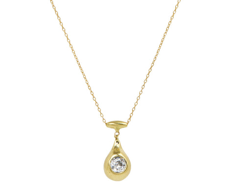 European Cut Diamond Holder Pendant Necklace