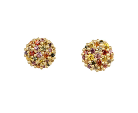 Polly Wales Pastel Blossom Small River Dome Stud earrings