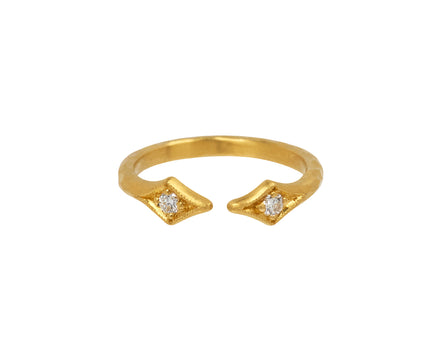 Gold Double Diamond Ring