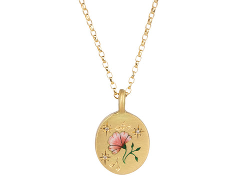 The Rose and Diamond Pendant Necklace