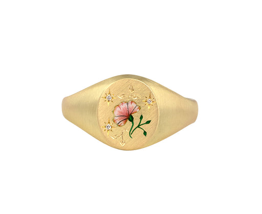 The Rose and Diamond Signet Ring