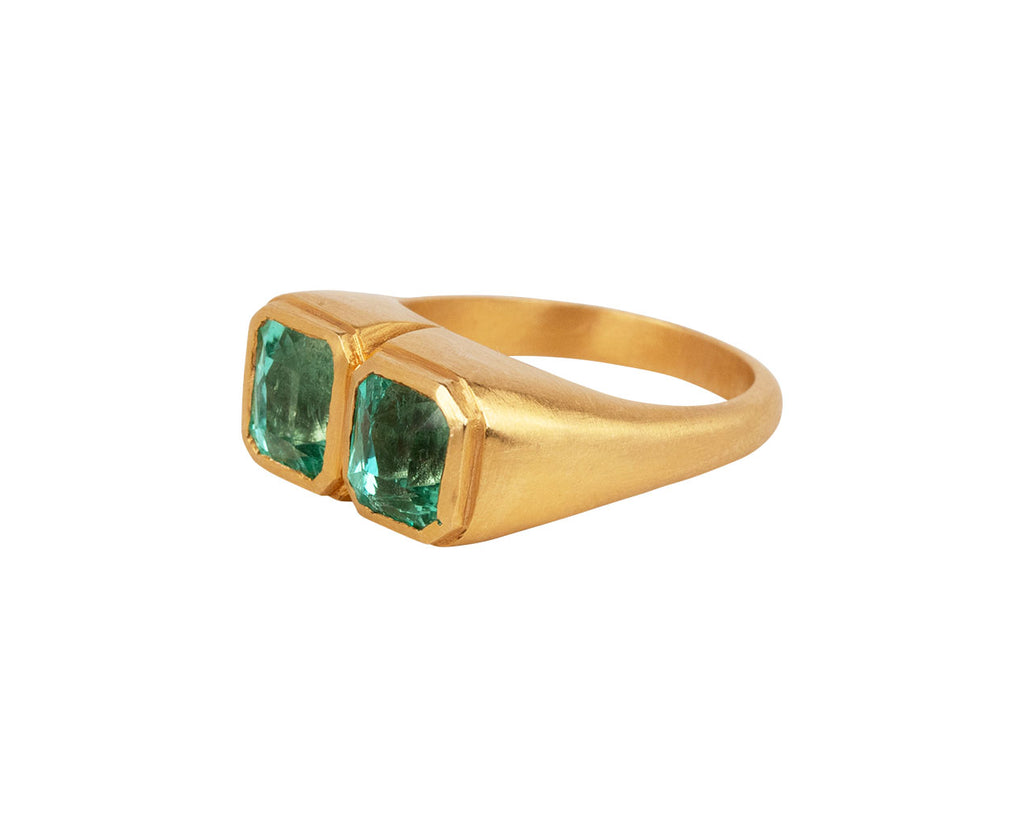 Customised Emerald Men's Ring -