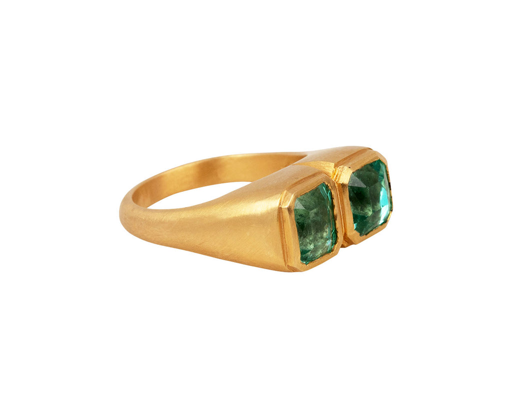 Mens Modern 14K Black Gold 2.0 Carat Princess Emerald Ring G1094P-14KBGEM |  Art Masters Jewelry