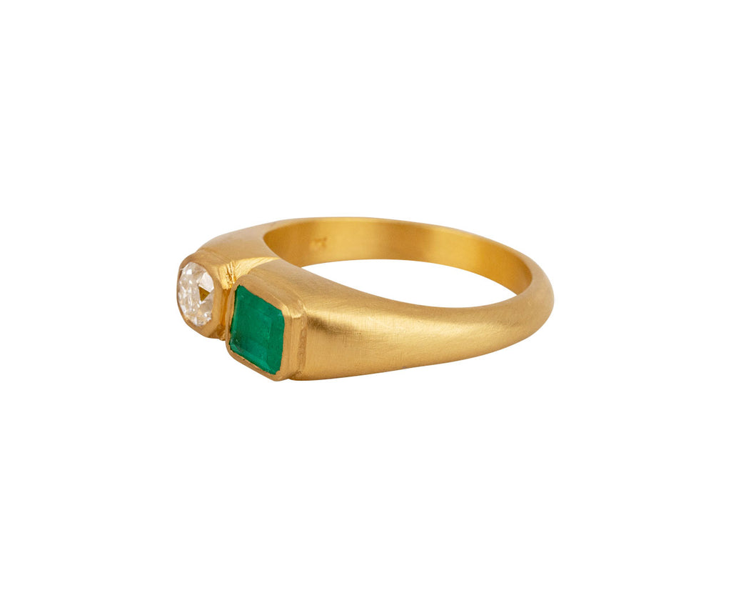 Darius Double Emerald and Diamond Ring