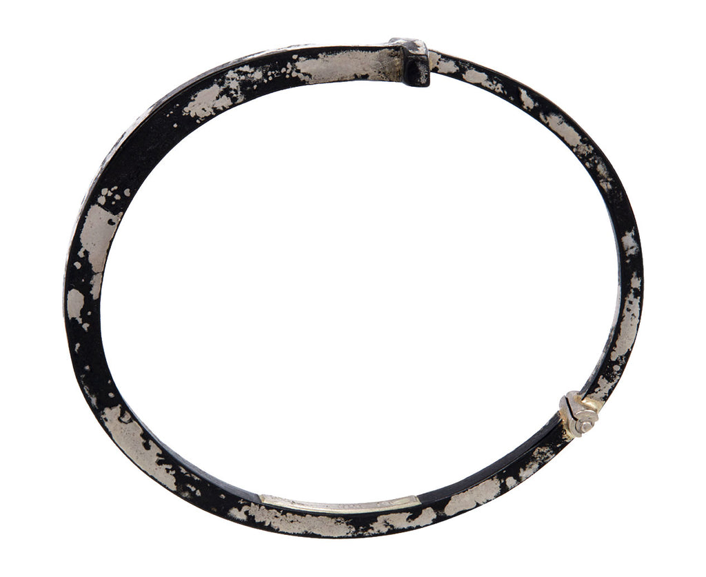 Pat Flynn White Gold Dusted Iron Small Hoops