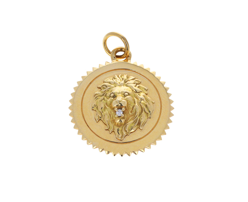 Gold Lion Pendant, Mens Gold Pendant, Lion Head, Proclamation Jewelry Small