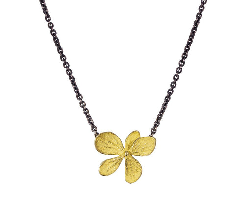 Gold Hydrangea Pendant Necklace - TWISTonline 