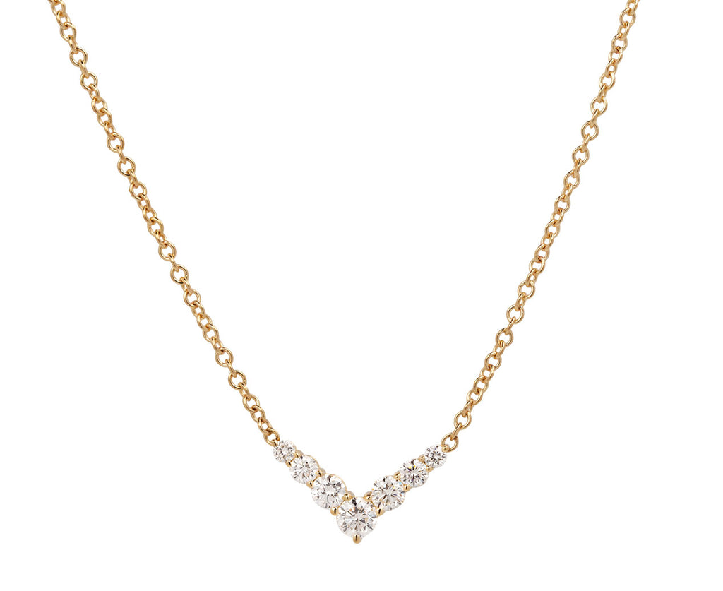 Amorium Jewelry V Shape Dainty Lyra Pearl Necklace Pendant