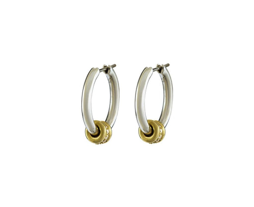 Silver Ara Diamond Hoop Earrings